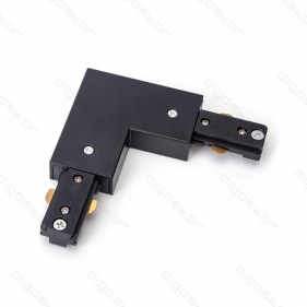 Obrázek pro L Spojka pravá pre 1-fázový koľajnicový systém čierna