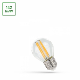 Obrázek pro LED žiarovka E27 5,5W/660lm , glóbus LED vlákno , Teplá biela