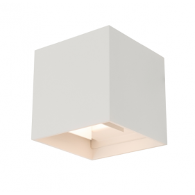 Obrázek pro Nástenné vonkajšie svietidlo biele WallLamp RIKO 8W/400lm , IP44 , Teplá biela s nastaviteľným uhlom svietenia