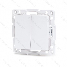 Obrázek pro Aigostar Dvojpáčkový lustrový vypínač č.5 biela