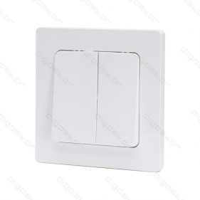 Obrázek pro Aigostar Dvojpáčkový schodiskový vypínač č.6+6 s rámčekom biela