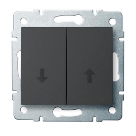 Obrázek pro Kanlux Žalúziový spínač s mechanickým blokovaním kontaktov Mowion LOGI 02-1100-141 grafit