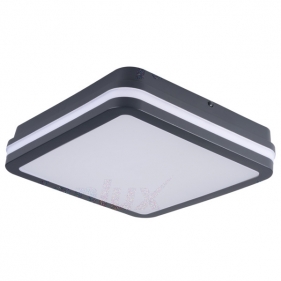 Obrázek pro Kanlux Vodeodolný LED Ceiling štvorcový čierny BENO 24W/1920lm , 260mm , IP54 , s mikrovlným senzorom , Neutrálna biela