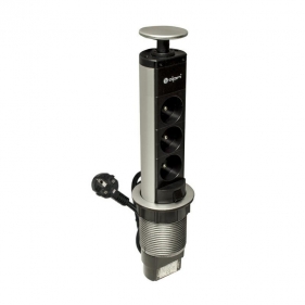 Obrázek pro Výsuvná zásuvková lišta ORNO s 3x zásuvkami , nábytkový predlžovací kábel