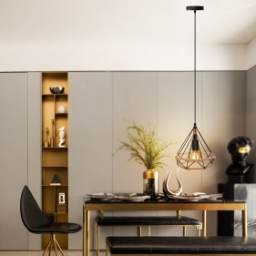 Obrázek pro Závesný luster 1xE27/230V/Čierna