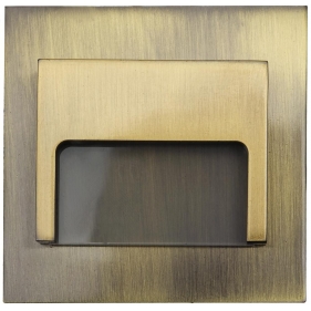 Obrázek pro Schodové svietidlo štvorcové ONTARIO - mosadz , 1,5W , 12V , Neutrálna