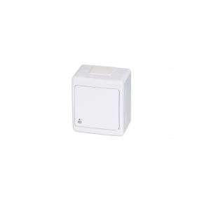 Obrázek pro Vodeodolné zvončekové tlačidlo na stenu , IP44 , Biela