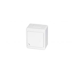 Obrázek pro Vodeodolný jednopáčkový schodiskový vypínač č.6 na stenu , IP44 , Biela