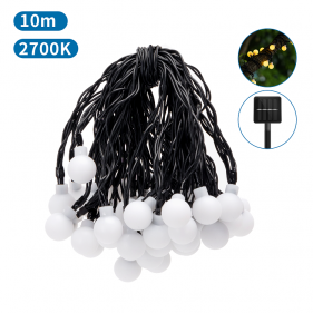 Obrázek pro Solárna Svetelná dekoračná reťaz , girlanda IP65 , 50diód, 10M , Teplá biela