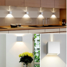 Obrázek pro Nástenné vonkajšie svietidlo WallLamp biele 10W , 2xCOB , IP65 , Neutrálna s nastaviteľným uhlom svietenia