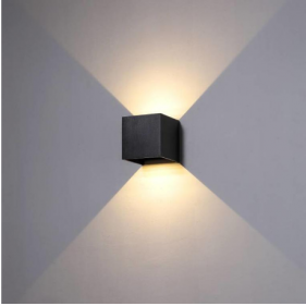 Obrázek pro Nástenné vonkajšie svietidlo čierne WallLamp 10W , 2xCOB , IP65 , Neutrálna s nastaviteľným uhlom svietenia
