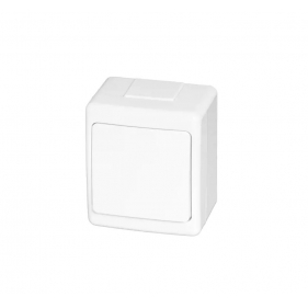 Obrázek pro Vodeodolný Jednopáčkový vypínač č.1 na stenu , IP44 , Biely