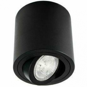 Obrázek pro Stropné bodové prisadené svietidlo VENICE valcové (pieskovaná čierna)