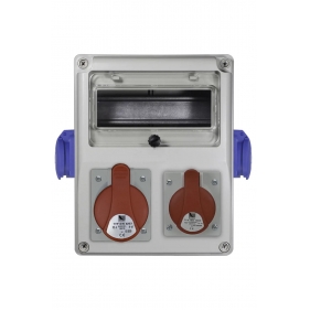 Obrázek pro Plastový rozvádzač zásuvkový R-BOX 240-8 s DIN lištou (1x16/5, 1x32/5, 400V 2x250V)