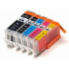 Obrázek pro Sada 10ks Canon PGI - 550BK+CLI - 551BK+CLI - 551M+CLI - 551C+CLI - 551Y - po 2ks - kompatibil