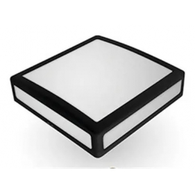 Obrázek pro Vodeodolný LED Ceiling štvorcový čierny ERIS 1xE27 , 272mm , IP44 IK10