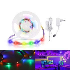 KOMPLET LED pás prachuvzdorný IP20, 96RGBYled2835 - 3m + zásuvkový napájací zdroj 12V + vypínač Obrázek pro KOMPLET LED pás prachuvzdorný IP20, 96RGBYled2835 - 3m + zásuvkový napájací zdroj 12V + vypínač