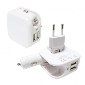 Obrázek pro Adaptér multifunkčný - 2x USB 2.1A , Biela 