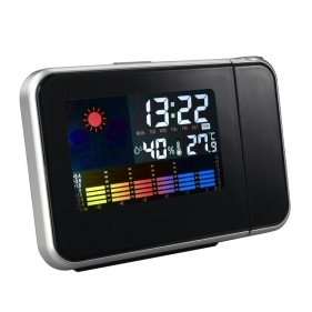 Obrázek pro Budík s ukazovateľom času, dátumu, vnútornej vlhkosti a teploty + projektor
