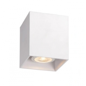 Obrázek pro Stropné bodové prisadené svietidlo hranaté 1xGU10 ( biele pieskované )