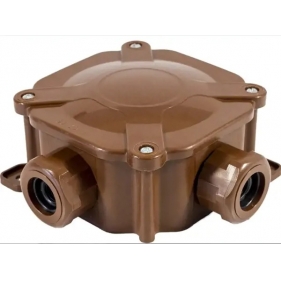 Obrázek pro Vodeodolná inštalačná krabica na omietku IP65, 80x80x40mm, hnedá