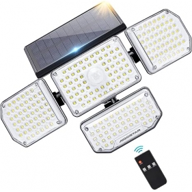 Solárne LED osvetlenie 3,15W/430lm, IP65 , so senzorom pohybu a diaľkovým ovládaním , Studená biela Obrázek pro Solárne LED osvetlenie 3,15W/430lm, IP65 , so senzorom pohybu a diaľkovým ovládaním , Studená biela