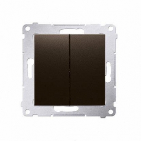 Obrázek pro Kontakt Simon54 Dvojpáčkový lustrový vypínač č.5 DW5.01/46 hnedá matná