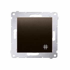 Obrázek pro Kontakt Simon54 Jednopáčkový krížový vypínač č.7 DW7.01/46 hnedá matná