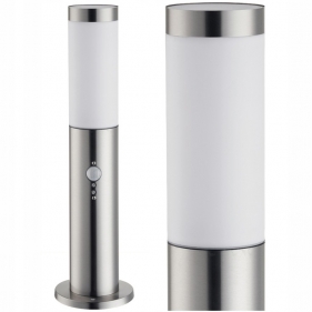 Obrázek pro Záhradné vonkajšie stĺpikové svietidlo SPRINGI M s PIR senzorom , 1xE27 , Nerez