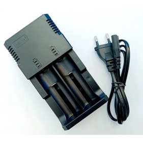 Obrázek pro Univerzálna Nabíjačka pre 2ks nabíjateľné batérie typu: 26650, 18650, 14500, 16340