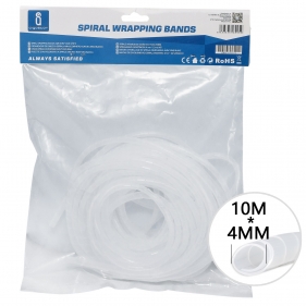 Zmršťovacia hadička , bužírka špirálová 4mm biela - 10m Obrázek pro Zmršťovacia hadička , bužírka špirálová 4mm biela - 10m