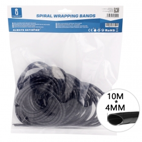 Zmršťovacia hadička , bužírka špirálová 4mm čierna - 10m Obrázek pro Zmršťovacia hadička , bužírka špirálová 4mm čierna - 10m