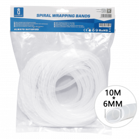 Zmršťovacia hadička , bužírka špirálová 6mm biela - 10m Obrázek pro Zmršťovacia hadička , bužírka špirálová 6mm biela - 10m