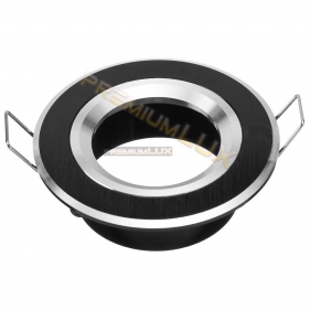 Obrázek pro Stropné bodové podhľadové svietidlo SZMARAGD pevné (brúsené striebro čierno - strieborné)