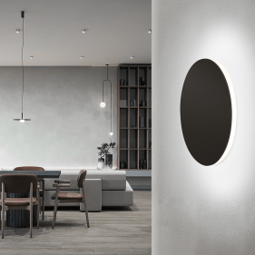 Nástenné svietidlo čierne 12W/1450lm, Studená biela Obrázek pro Nástenné svietidlo čierne 12W/1450lm, Studená biela