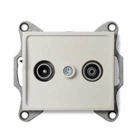 Obrázek pro Kanlux Zásuvka RTV priebežná Mowion LOGI 02-1320-003 krémová