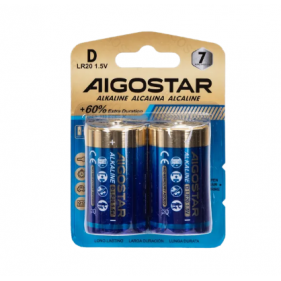Obrázek pro Sada 2ks alkalických batérií Aigostar LR20 D 1,5V 