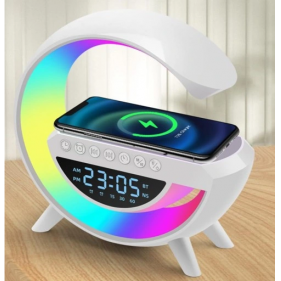 Obrázek pro Multifunkčný Prenosný Bluetooth reproduktor s ukazovateľom času, budíkom a bezdrôtovým nabíjaním