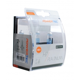 Obrázek pro Autožiarovky Platinum H7 12V 55W + 130% svietivosti DUO 2ks v balení  Powertec