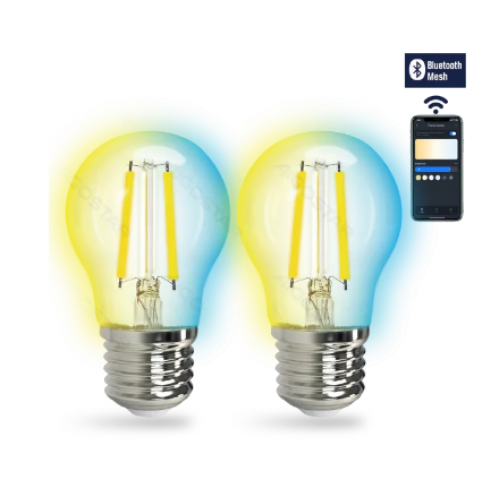 Obrázek pro SMART LED žiarovka E27 4,5W/470lm , glóbus G45 , CCT Bluetooth Mesh, 2ks