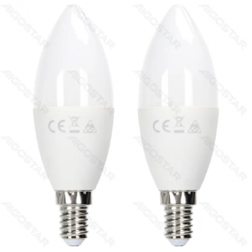 Obrázek pro Sada 2ks LED žiarovka E14 11W/1060lm , svieca C37 , Teplá biela