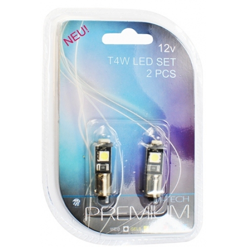 Obrázek pro LED Autožiarovka LB319W DUO - Ba9s 3xSMD5050 CANBUS , biela