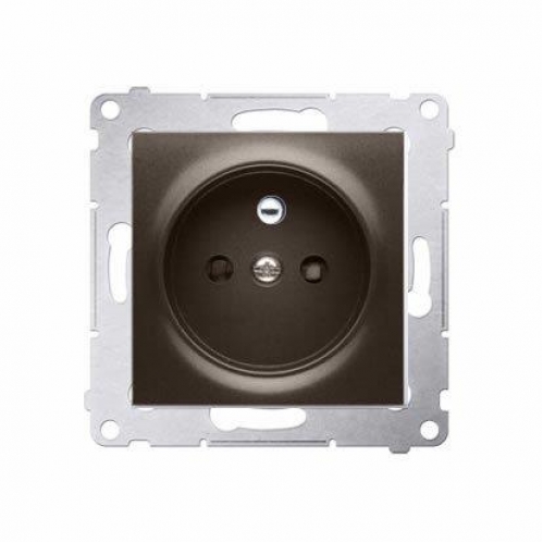Obrázek pro Kontakt Simon54 Jednozásuvka so záslepkou hnedá matná