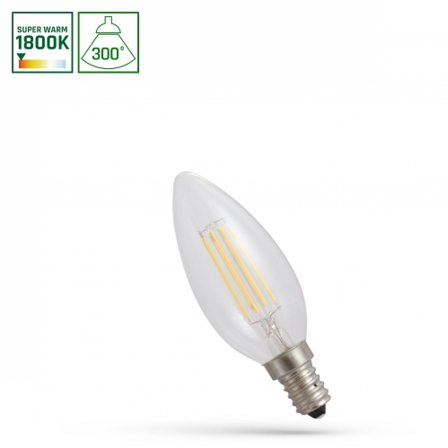 Obrázek pro LED žiarovka E14 6W/540lm , svieca LED vlákno , Teplá biela