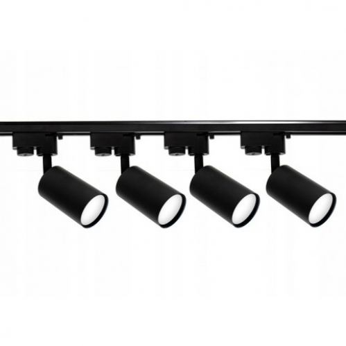 Obrázek pro Sada LINEA Lišta 1-fázová pre koľajnicové systémy čierna, 2M + 4ks svietidlá 1xGU10