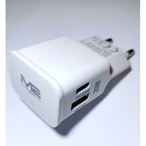 Obrázek pro EU vysokorýchlostná nabíjačka 20W 1xUSB, 1xPD