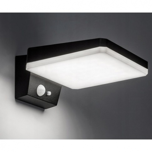 Obrázek pro Nástenné Solárne LED osvetlenie SONDA SQUARE 5W/600lm , IP44 , so senzorom a 3 módmi svietenia , Studená biela