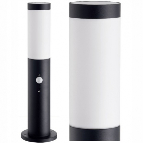 Obrázek pro Záhradné vonkajšie stĺpikové svietidlo SPRINGI M s PIR senzorom , 1xE27 , Čierna