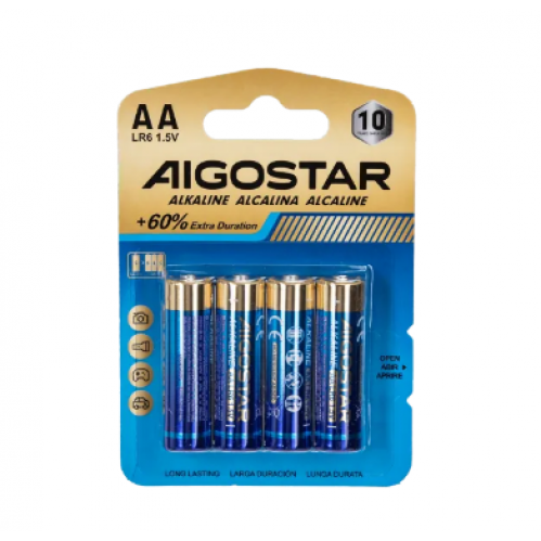 Obrázek pro Sada 4ks alkalických batérií Aigostar AA LR6 1,5V