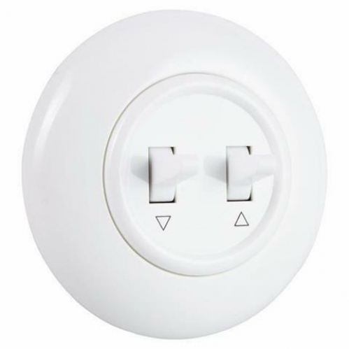 Obrázek pro RETROLINE Žalúziové tlačidlo s rámčekom biely